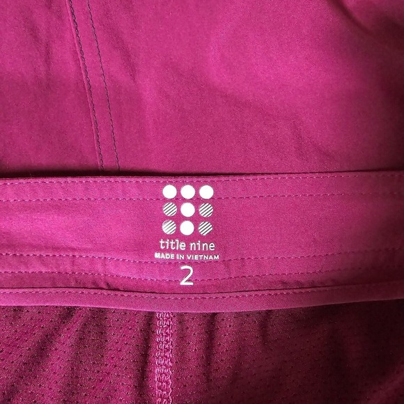 Title Nine Skort Women 2 Purple Swingtastic Stretch Zip Pocket Active Tenniscore - Picture 7 of 12